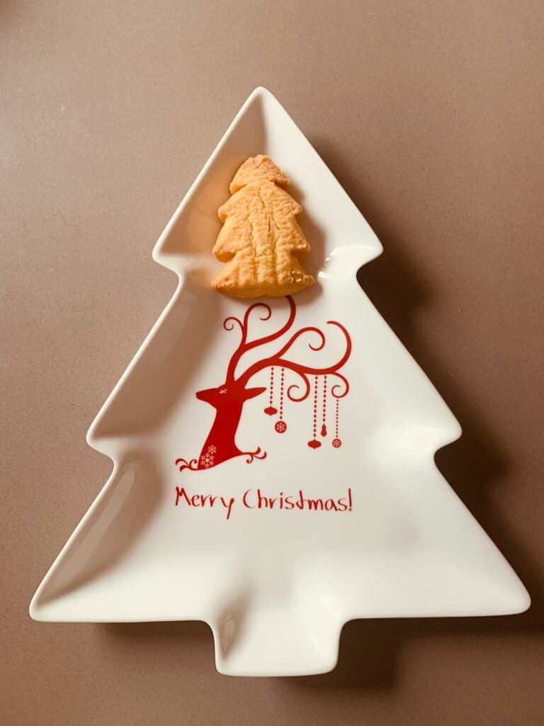 Christmas Noel dessert plate